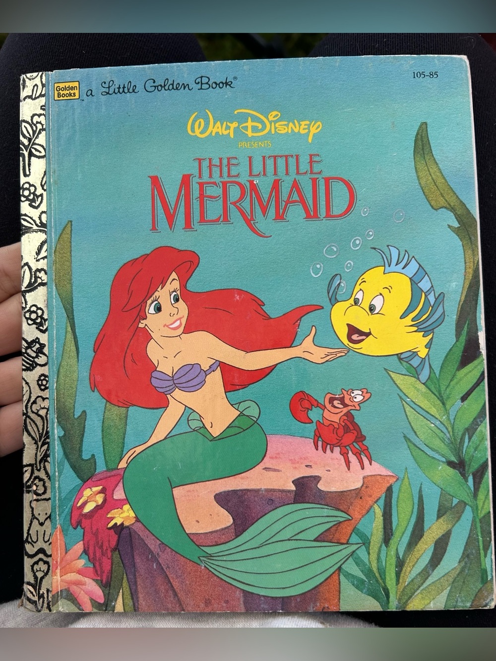 Vintage Disney The Little Mermaid Little Golden Book Ariel Sebastian Flounder